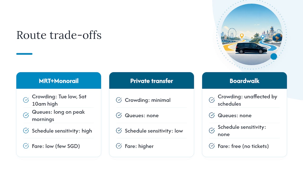 Universal Studios transport route comparison